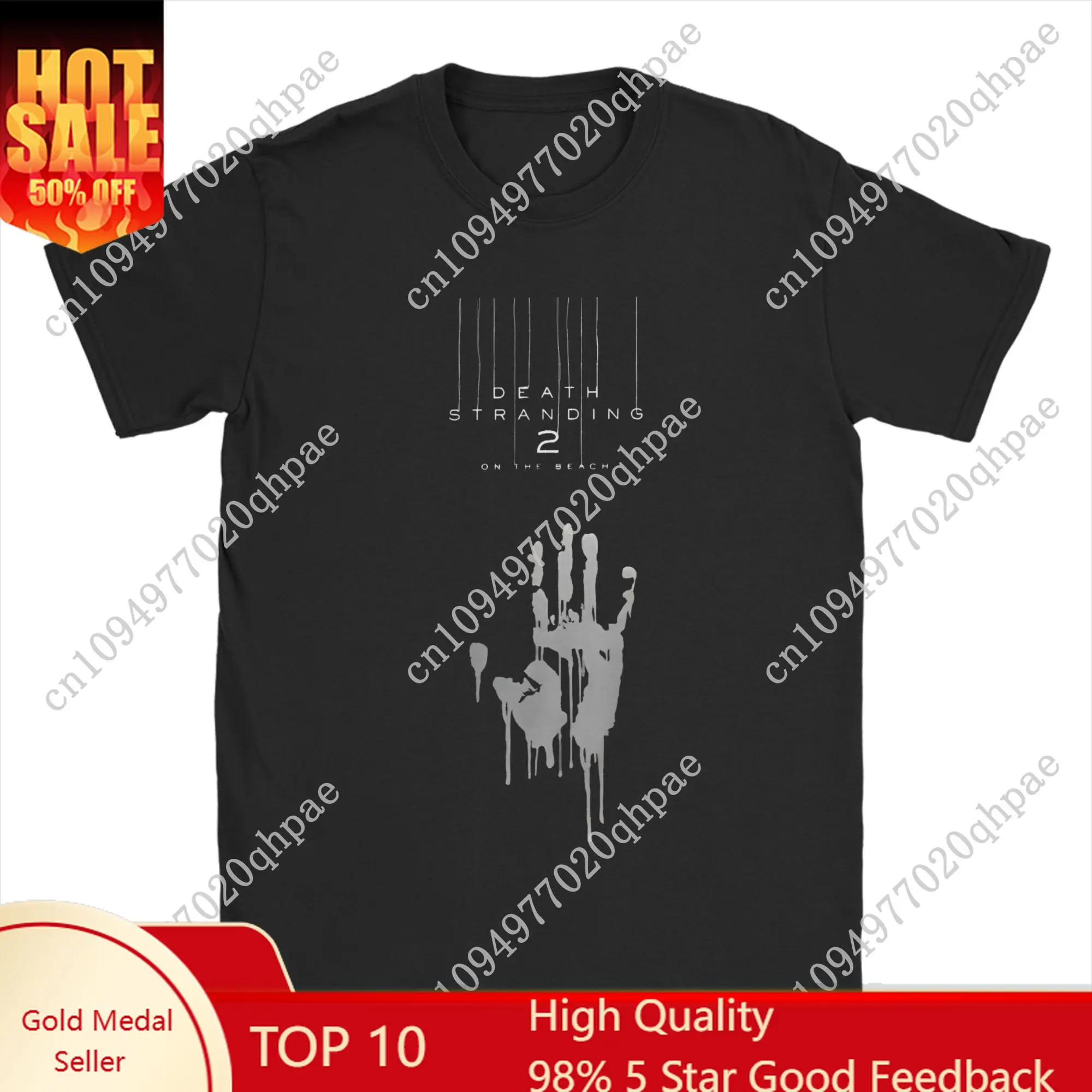 

2025 Death Stranding 2 New Series T-Shirts Men Video Game Cotton Tee Shirt Round Neck Short Sleeve T Shirts Gift Idea Clothing