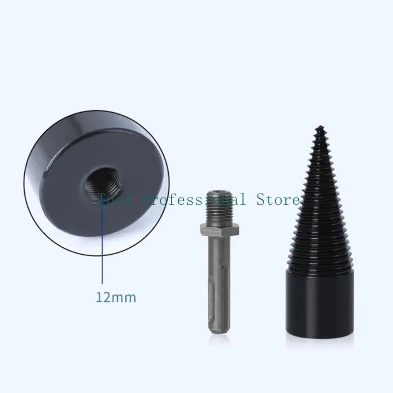 57QF الثقيلة المسمار الحفر الكهربائية مخروط سائق مقبض مربع مقبض دائري عرافة عرقوب الخشب تقسيم السجلات بت الحفر 32-42 مللي متر