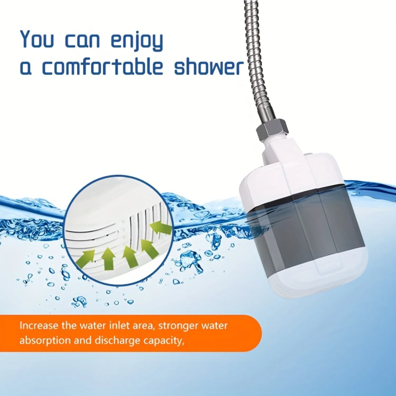 AdventureMate Portable Camping Shower - High-Performance USB Rechargeable, All-Weather Outdoor Shower for Beach, Swimming, RV, T