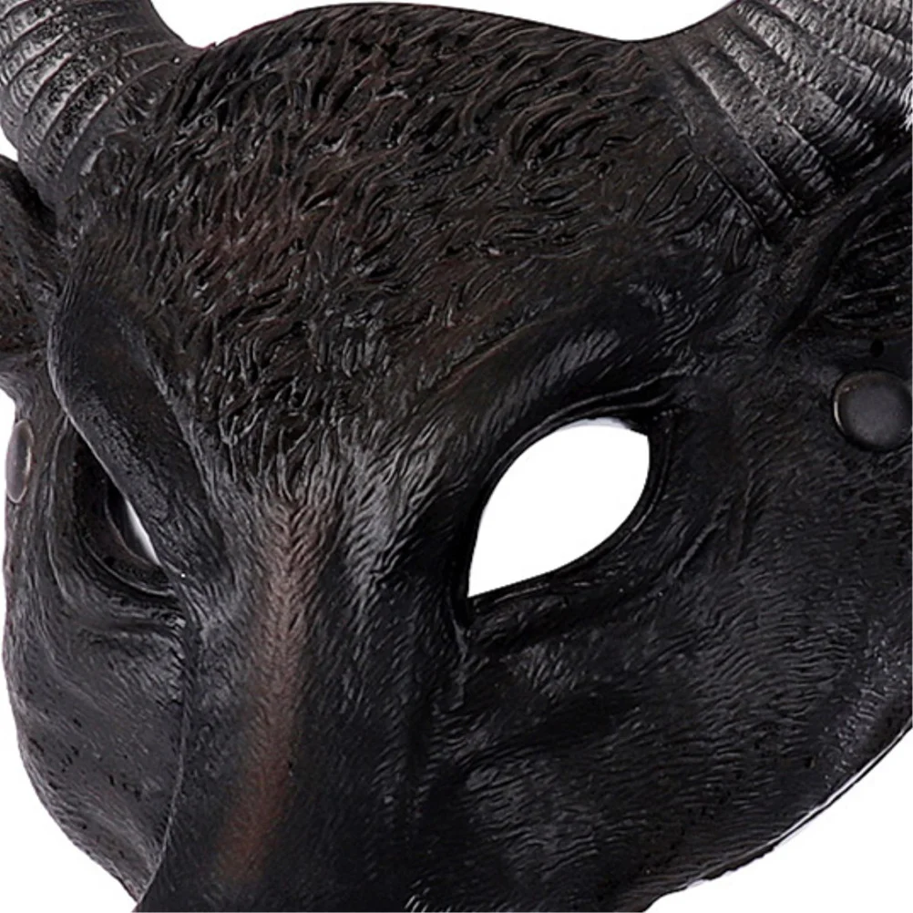 PU Ox Head Mask Realistic Vivid Look Perfect Halloween Props Durable Environmental 3D Animal Cosplay Animal Mask