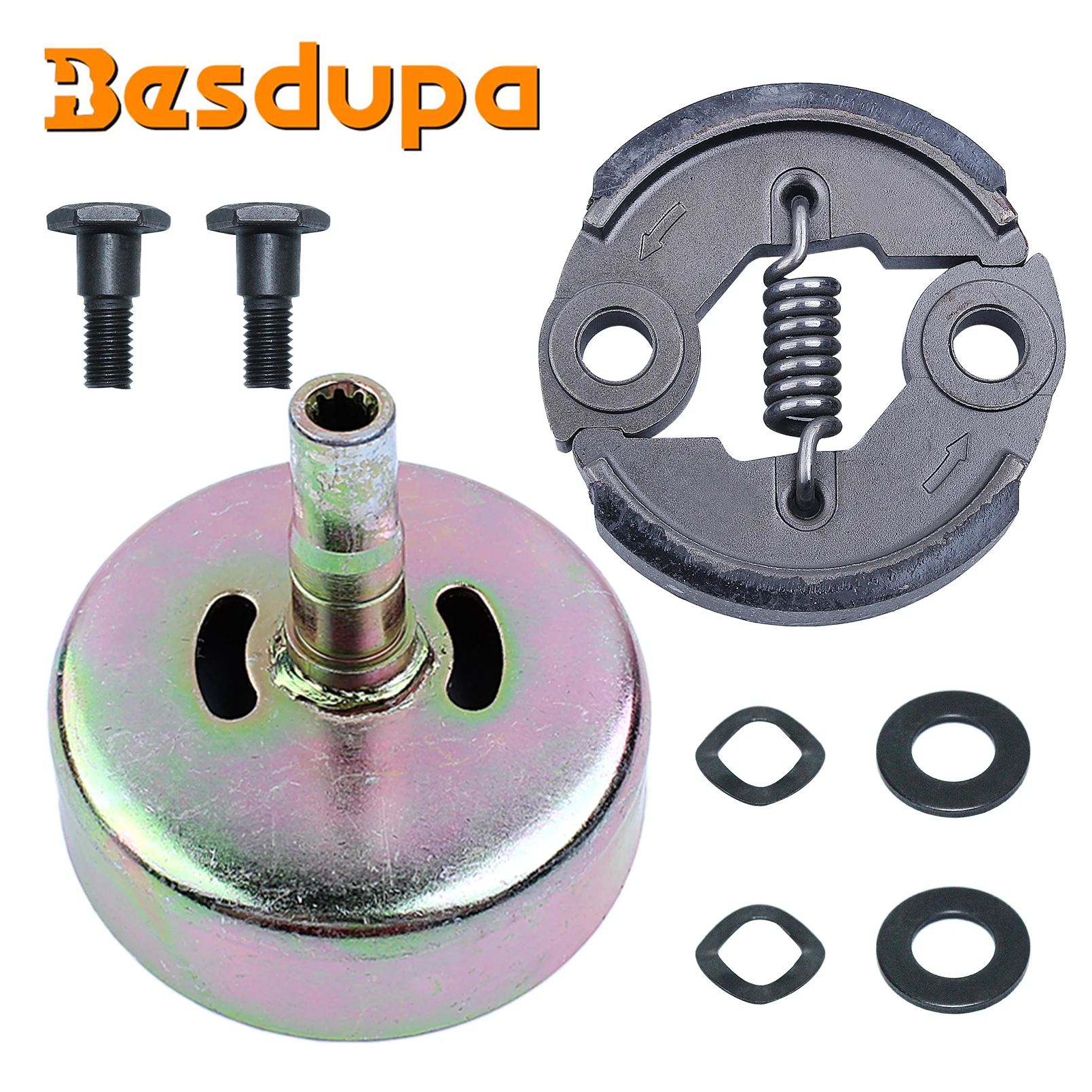 

9T Clutch Drum Sprocket Kit for Honda GX31 GX35 Brush Cutter Engine with Spark Plug Clutch Washer Bolt for 22000-ZM5-003