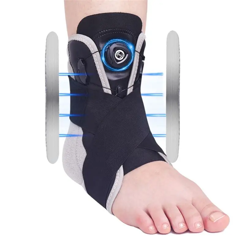 AEE2-Ankle Brace Adjustable Knob Maximum Metal Ankle Support Brace For Sprained Ankle,Tendonitis, Achilles