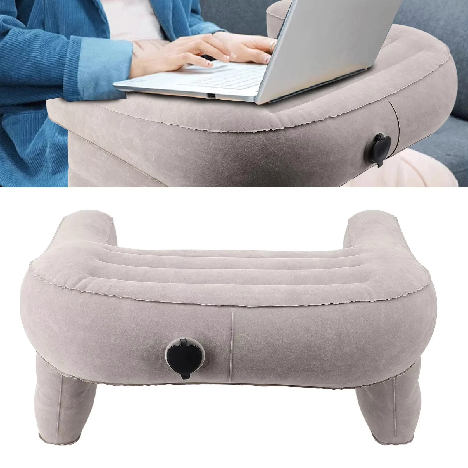 Inflatable Lap Desk Pillow Inflatable Gaming Pillow PVC and Flock Adjustable Ergonomic Design Inflatable Lap Desk Pillow
