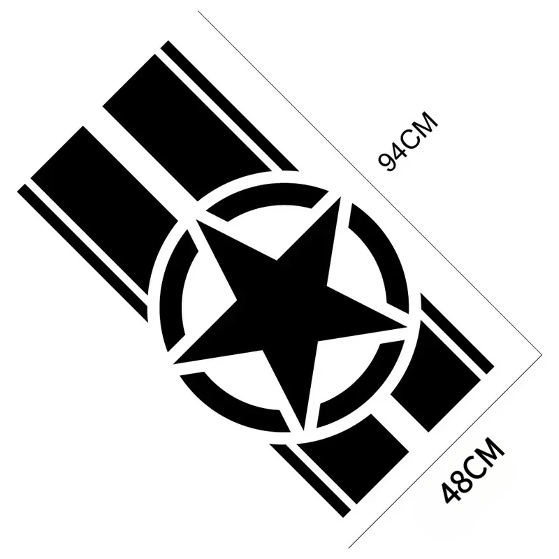 

Car Hood Cover Sticker For Jeep Renegade Patriot Wrangler JK L TJ Trail Hawk Rubicon Pentagram Style Vinyl Decals Accessories