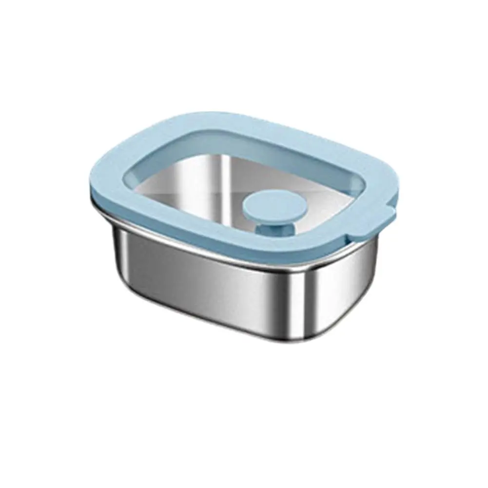 

Kitchen stainless steel food container 316L with sealed glass lid suitable for rapid heating cold conduction and meal prep