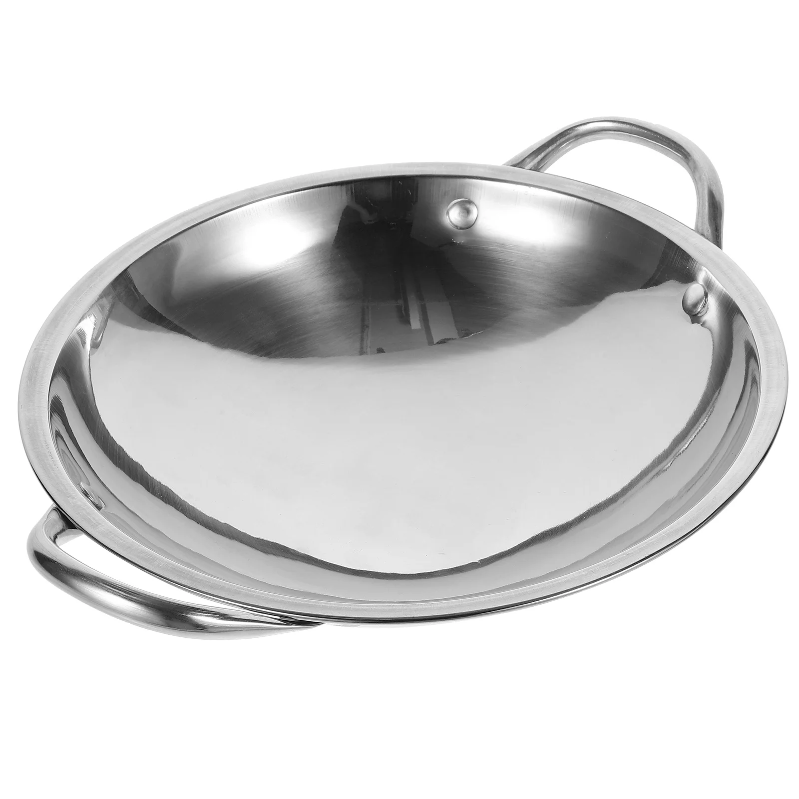 

Round Bottom Hot Stainless Steel Wok Pan For Home Kitchen Camping Ramen Pot Korean Dry Pot Cooking Tool Steel Pots
