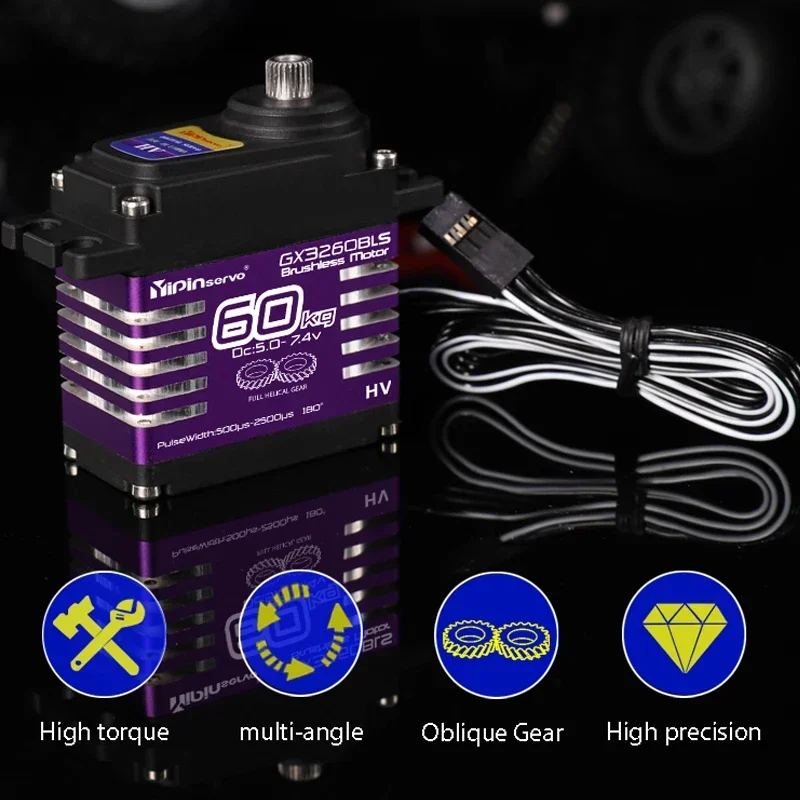 Impermeabile IP68 Servo 35 40 55 60 70KG tutti gli ingranaggi elicoidali in acciaio Servos digitali per accessori rc 1/8 1/10 auto giocattolo