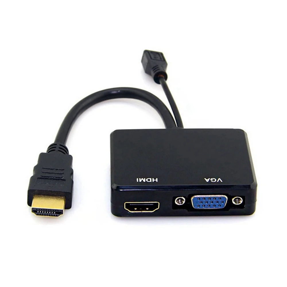 HDMI input to VGA HDMI converter with multi screen display, 1/2 with audio high-definition distributor USB3.0