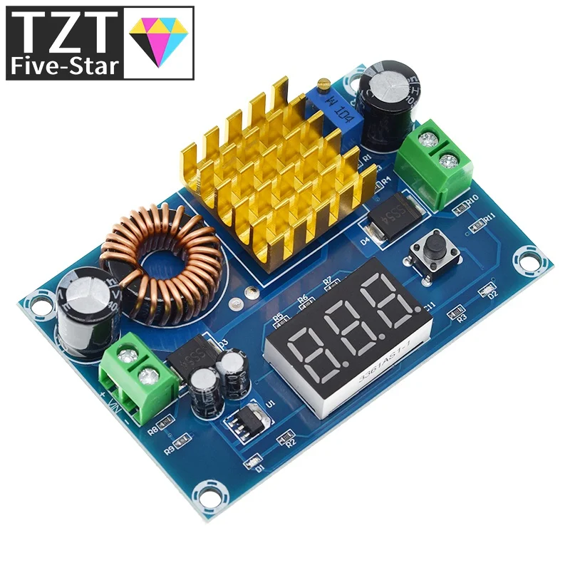 DC 3V-35V To DC 5V-45V Boost Module Digital Voltmeter DC-DC Step Up Module Boost Converter Board 5A Power Adjustable For Voltage