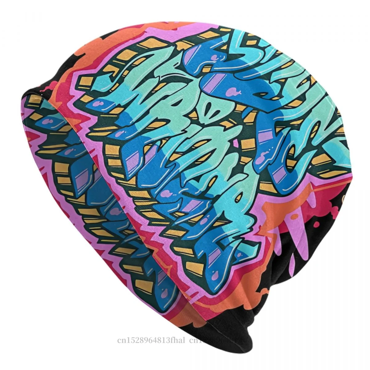 Stylish Street Artwork Bonnet Homme Fashion Thin Hat Graffiti Style Art Skullies Beanies Caps For Men Women Novelty Fabric Hats