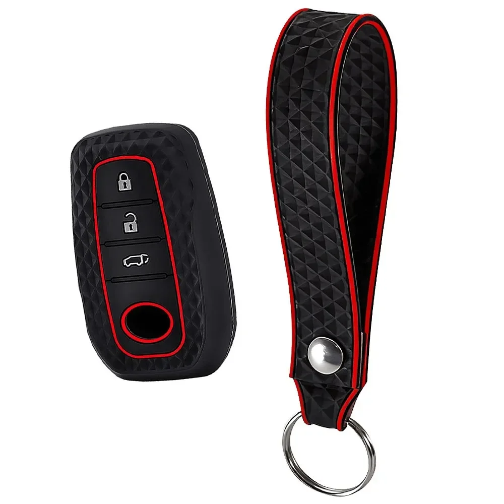 1PC Silicone Car Key Cover For Toyota Corolla Hatchback/Cross/Yaris Cross/Prius/Hilux/LC200-300