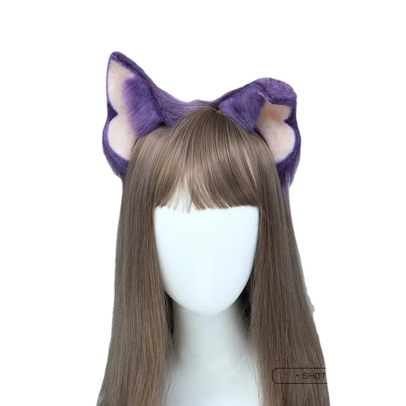 Kawaii สุนัขหูแถบคาดศีรษะ Lolita คอสเพลย์อุปกรณ์เสริมผม JK สาวฮาโลวีนเล่นบทบาทผม Hoop ฟ็อกซ์หูแมวหู Headdress