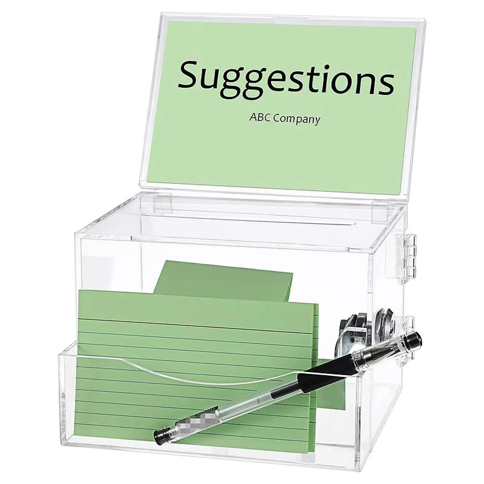 Acrylic Donation Box Suggestion Box Voting Charity Bar Multifunctional Office Ticket Business Display Ballot Box with 2 Keys