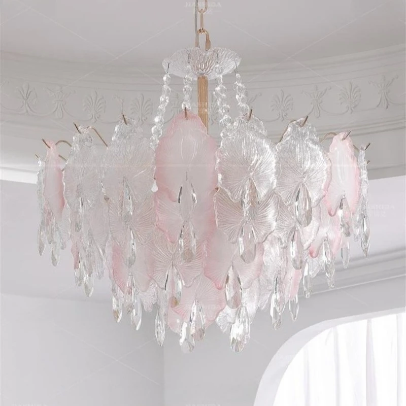 Crystal Chandelier Minimalist Luxury Ceiling Lamp Full Spectrum Eye Protection Indoor Lighting Lamps Bedroom Living Room Light