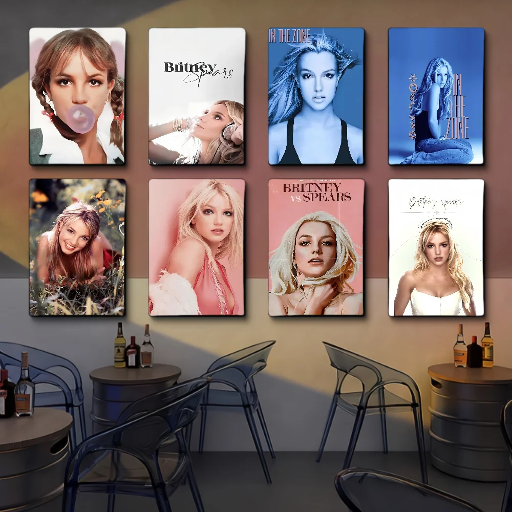 B-Britney S-Spears Anime Posters Sticky Waterproof Paper Sticker Coffee House Bar Kawaii Room Decor