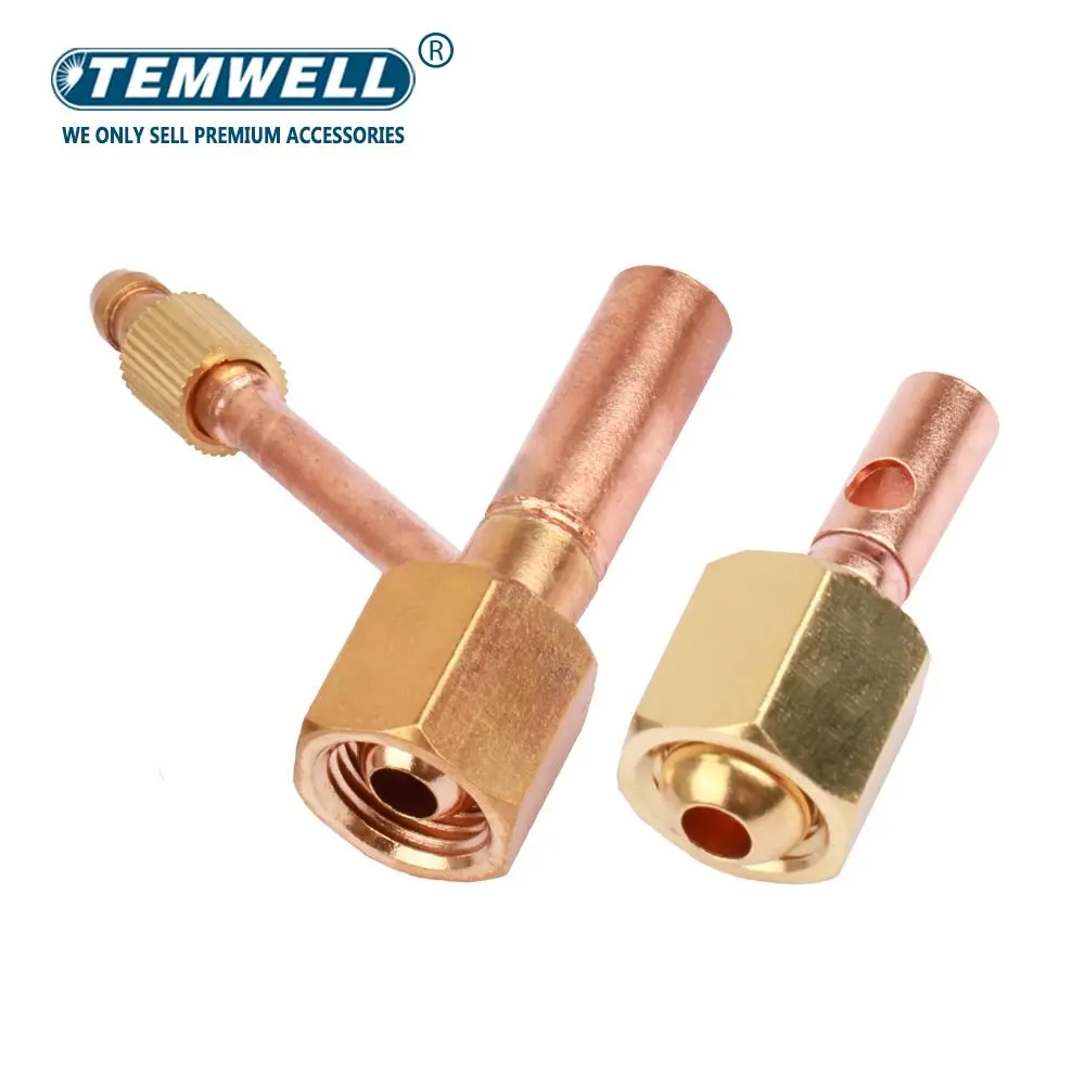 

TEMWELL QQ/QS300A argon-arc welding head with m10 split center plug core copper connector and M16 rear nut Wholesale welding gun