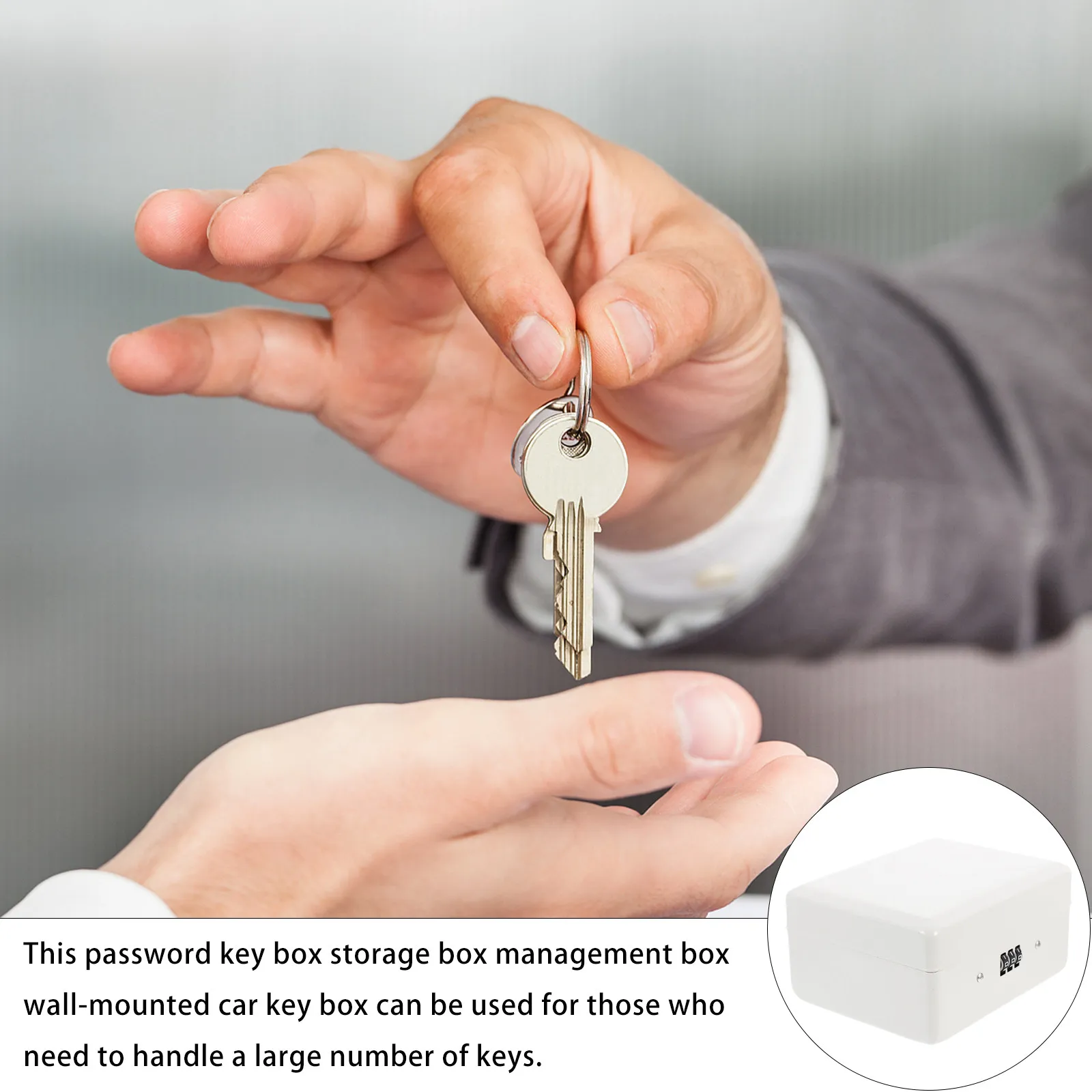 1Set Key Organizer Wall Mount Key Safe Box Slots Heavy Duty Code Lock Password Cabinet Mounted Management