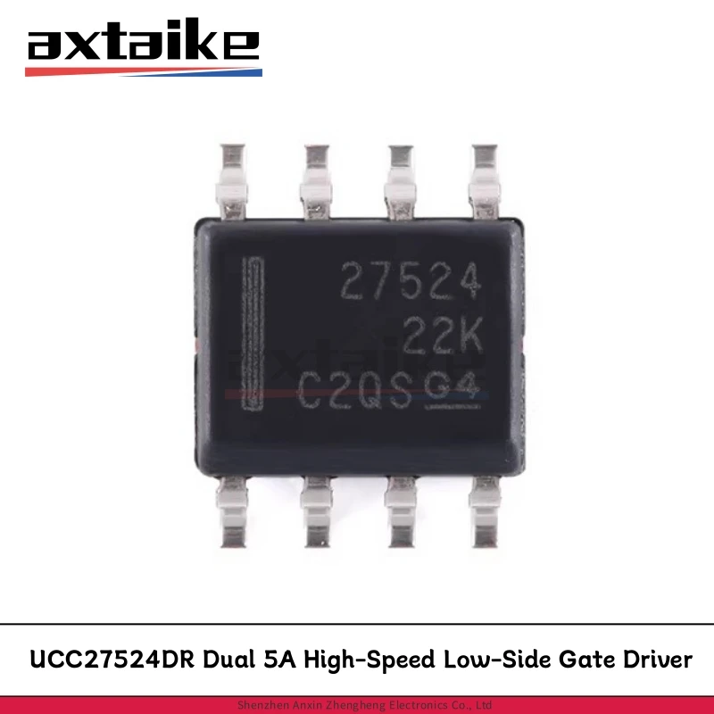 10PCS UCC27524DR SOP-8 27524 SMD IC UCC27524 Dual 5A 4.5V to 18V High-Speed Low-Side Gate Driver IC MOSFET Driver
