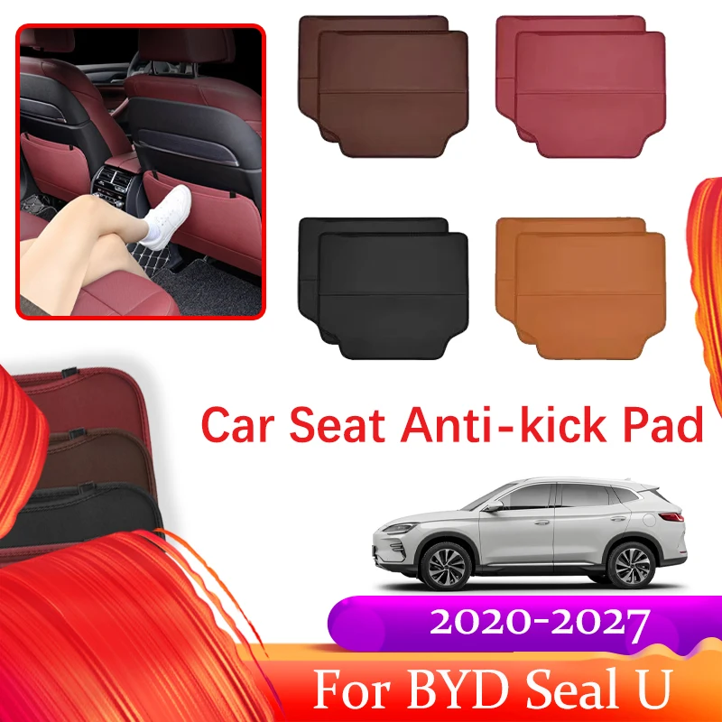 

Car Seat Back Cover For BYD Song Plus DM-i EV Seal U Sealion 6 SA3 2020-2026 Anti Kick Mats Storage Bag Pad Rug Auto Accessories