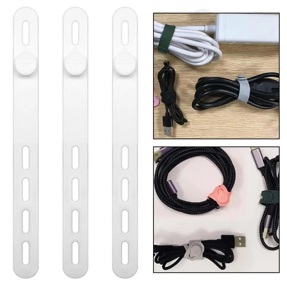 Durable Cord Management 20pcs Silicone Cable Organizer Set with Adjustable Buckle Closure Thickened for Multiple for Easy