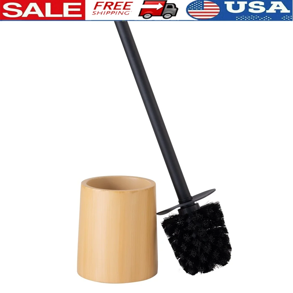 

Щетка для унитаза с деревянным держателем. Щетина 360 градусов. Прочный дизайн. Сдержанная база для хранения. Самозакрывающаяся гигиеническая ванная комната.