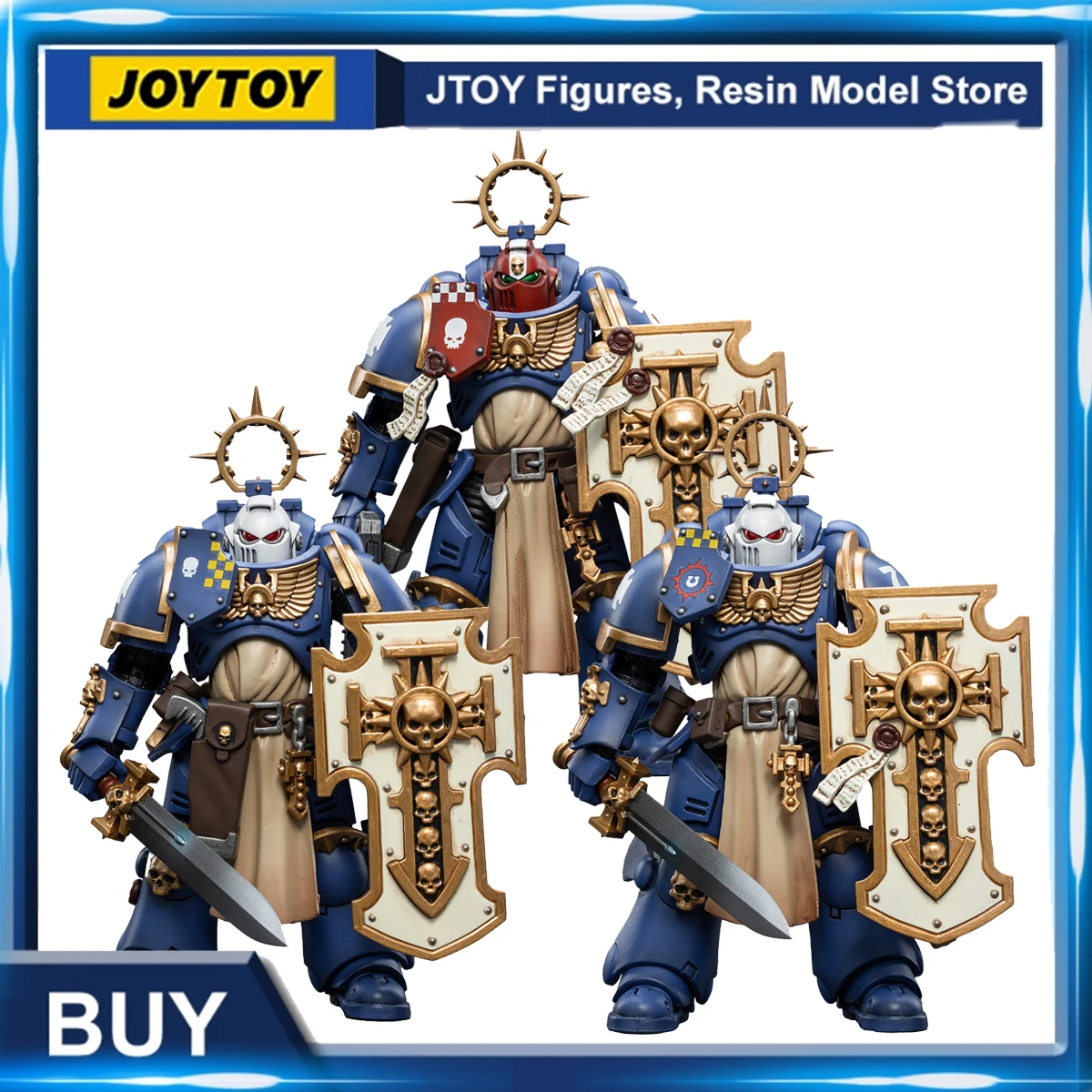 YTOY Warhammer Chain Action Figures, Bladeguard Anime Military Model, Ultramarines, 40K, 1/18, En Stock