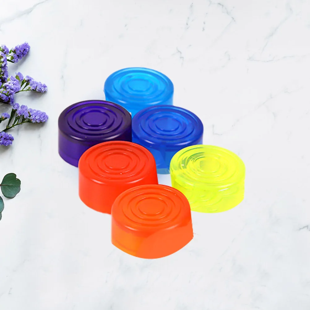 

6Pcs Footswitch Toppers Guitar Pedal Caps Colorful Anti-Slip Protection Enlarged Touchable Surface for Guitar Effect