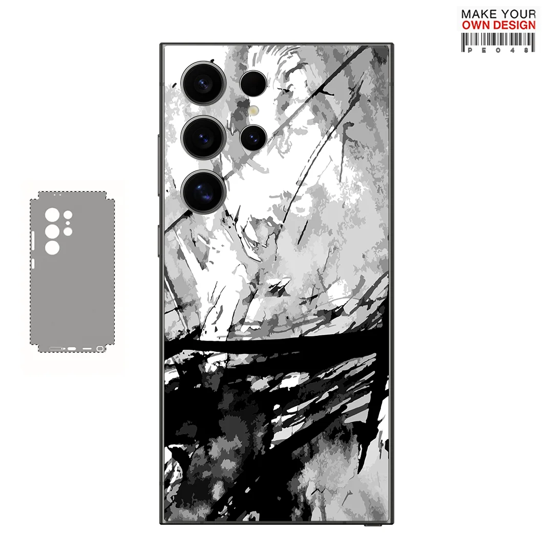 PE005 Colorful Decal Skin for Samsung Galaxy S24 S23 S22 Ultra Plus S25Ultra Back Screen Protector Cover Wrap Stones Sticker