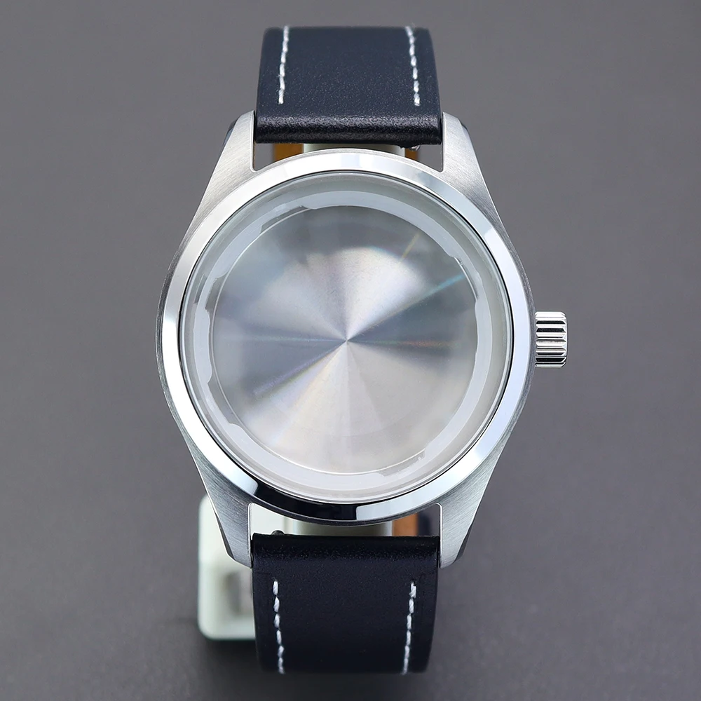 

40mm Men's Waterproof Watch Case leather strap For NH35 NH36 4R36 Eta 2824 Movement 316L Stainless Steel Cases Watch Accessories