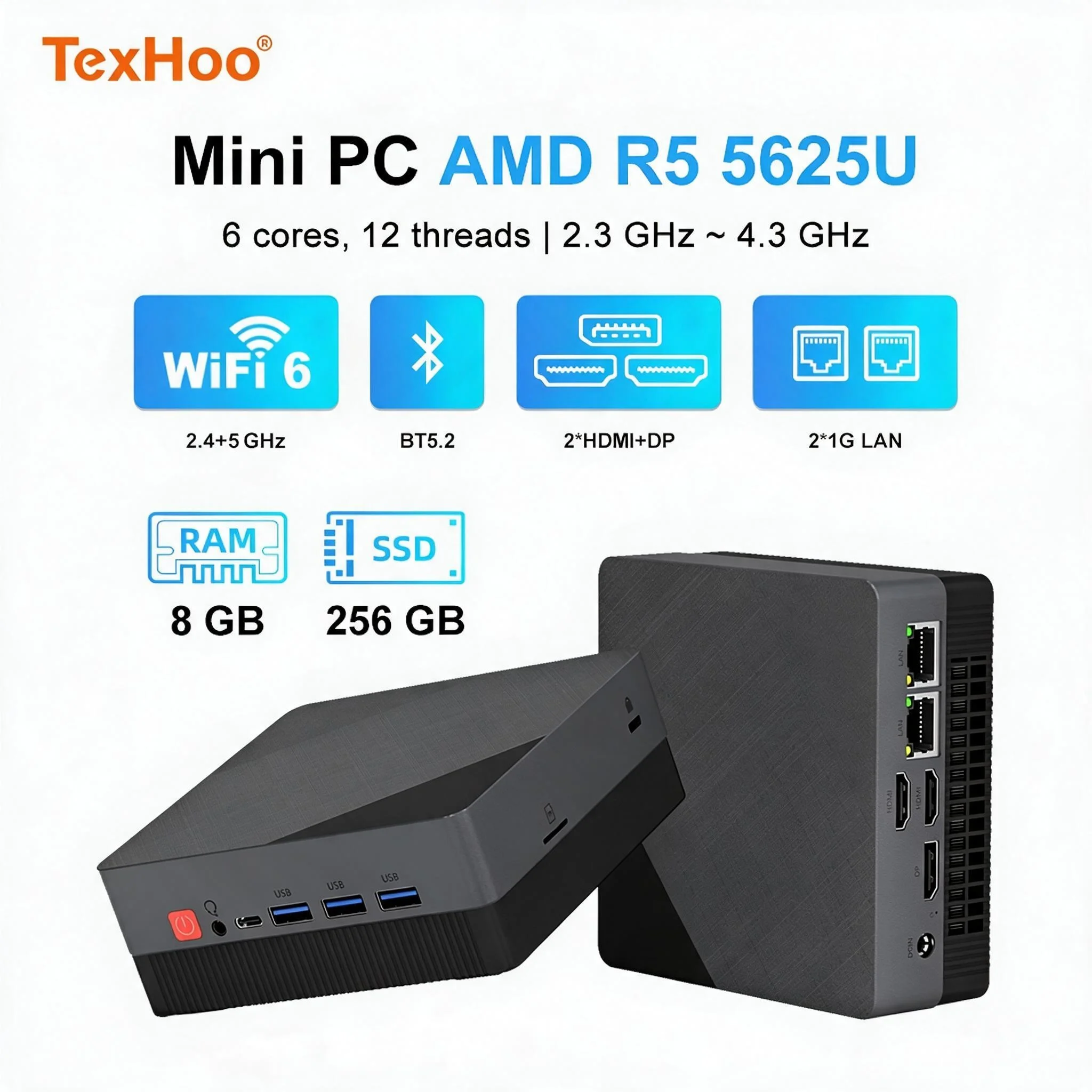История находки: Texhoo MINI PC AMD Ryzen5 5625U 7530U R7-5800H DDR4 16G 2666MHz 512G SSD Pcle3.0 WIFI6 BT5.2 4.3GHz Desktop Computer Office PC История находки: Texhoo MINI PC AMD Ryzen5 5625U 7530U R7-5800H DDR4 16G 2666MHz 512G SSD Pcle3.0 WIFI6 BT5.2 4.3GHz Desktop Computer Office PC