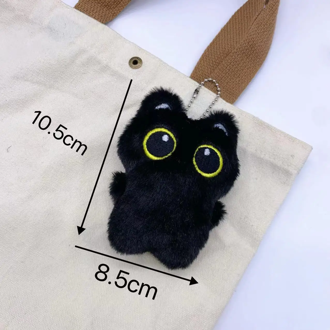 10cm Cute Black Cat plush toy Doll Small Pendant Cuddly Pillow Cushion Ins Black Cat Plush Toy Doll for Boy Girl Brithday Gifts