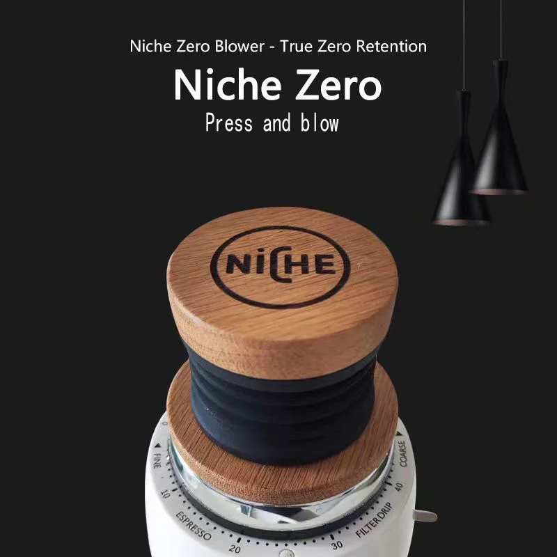 Press and Blow Solid Wood Lid Oak/Walnut Blower Applicable to Niche Zero Coffee Machine