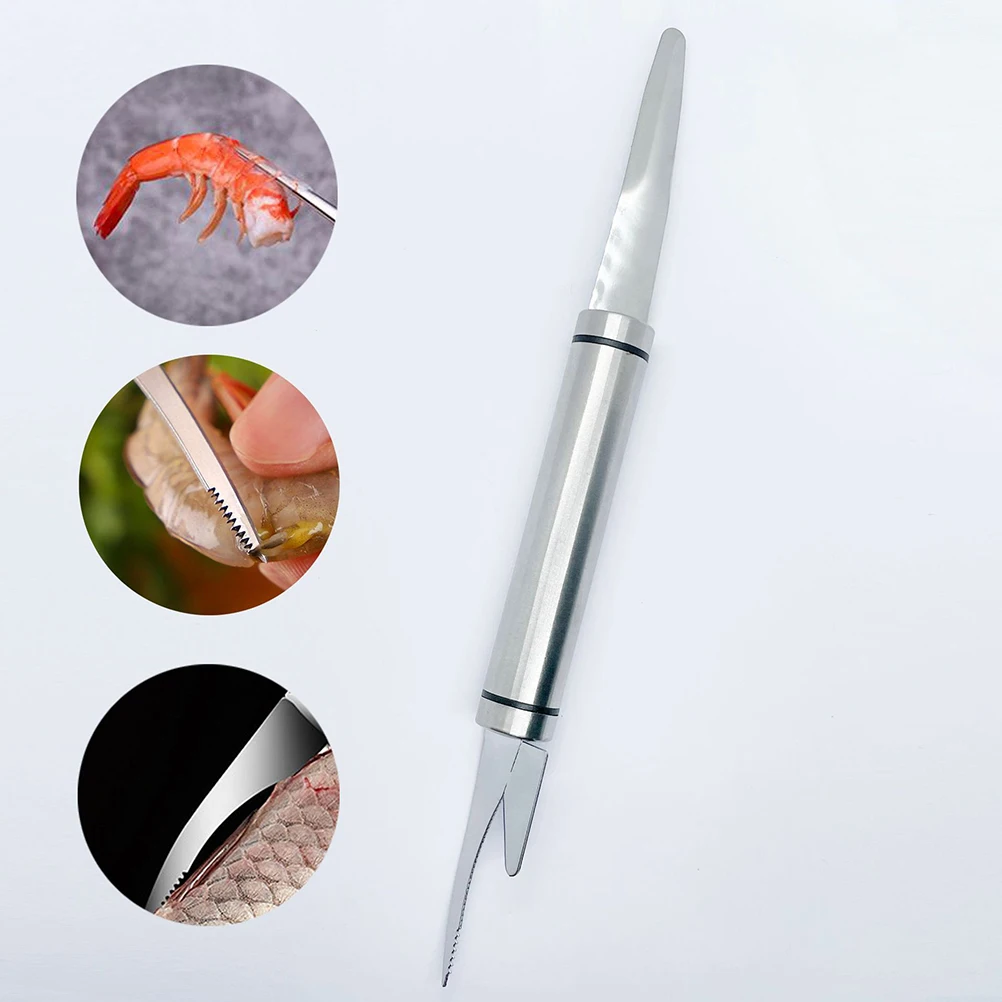 

Multifunctional Shrimp Line Fish Maw Knife 304 Stainless Steel Shrimp Peeler, Fish Scale Remover, Kitchen Fish and Shrimp