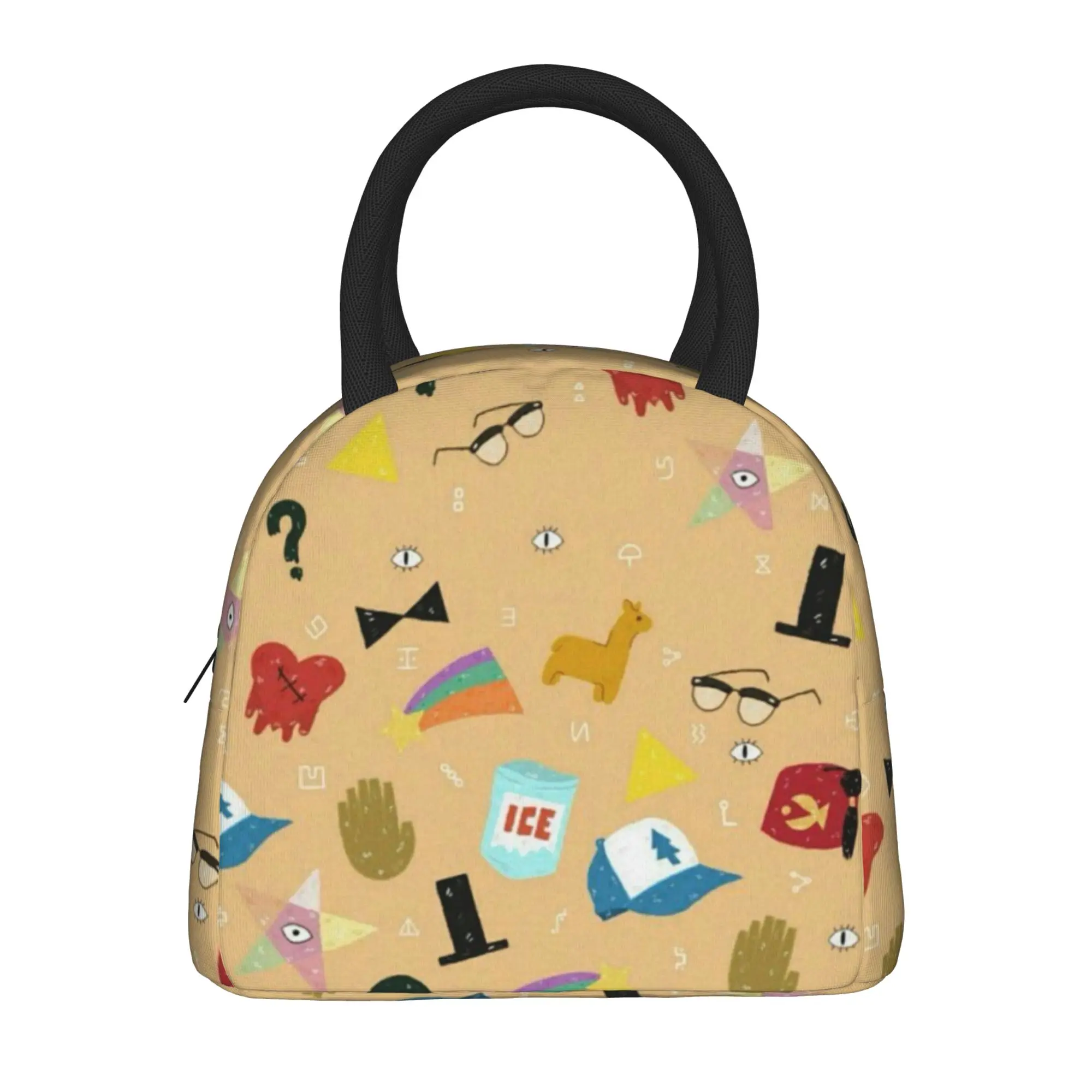 Gravitys Falls Merch Insulated Lunch Tote Bag For Picnic  Food Storage Bag Portable Cooler Thermal Lunch Boxes