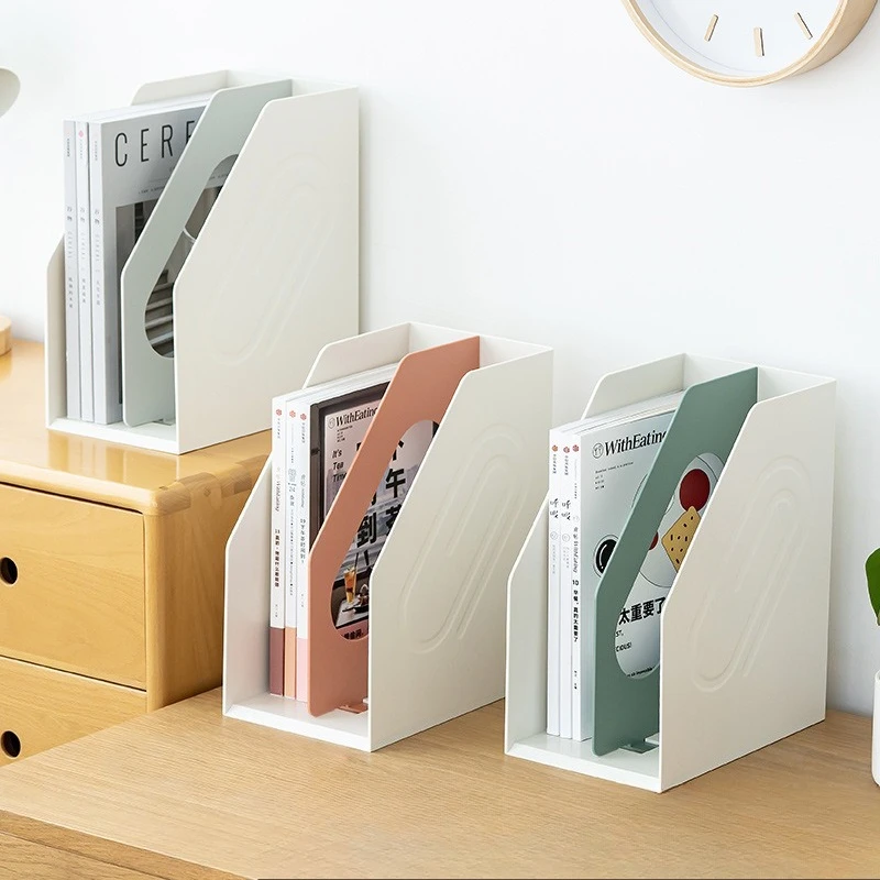 Student Office Desktop Storage Folder, Detachable Partition Book Storage Rack Book Stand