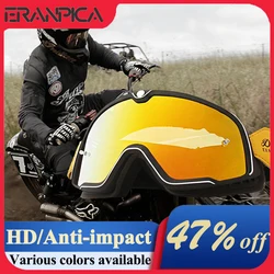 Motorcycle Safety Goggles Cycling Motocross Helmet Sunglasses Glasses HD Mirrored Lens Mask Colorful Outdoor Skiing Riding MTB