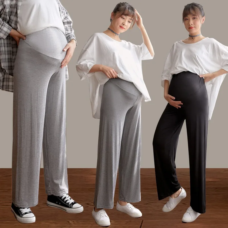 Pregnant Women's Wide Leg Pants for Spring and Autumn Outerwear with A Straight and Drooping Feel  New Maternity Clothing