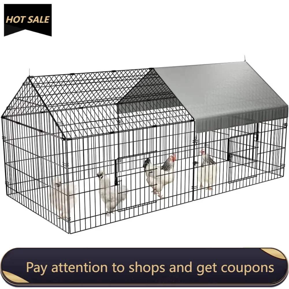 

Chicken Coop for Outdoor Hens Accessories Henhouse Chicken Farm Equipment Chiken Large Cages for Birds Door House Feeder Hen Pet