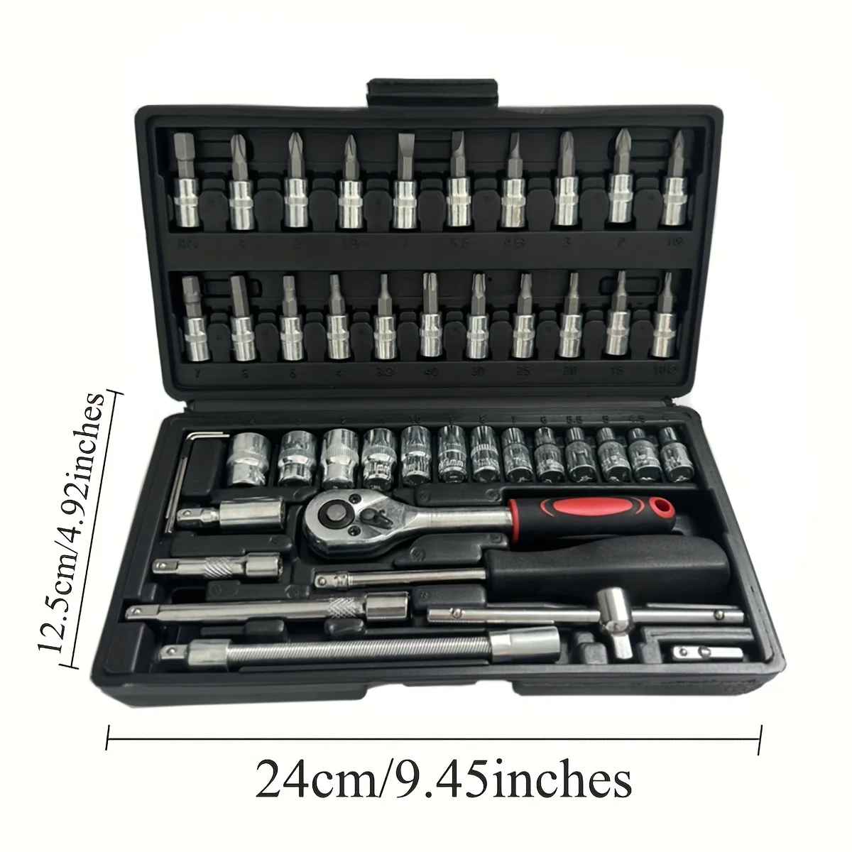 46pcs Socket Wrench Set Ratchet Spanner Multi-functional Car Repair Tool Professional Mechanical Workshop Tools Kit Motorcycle