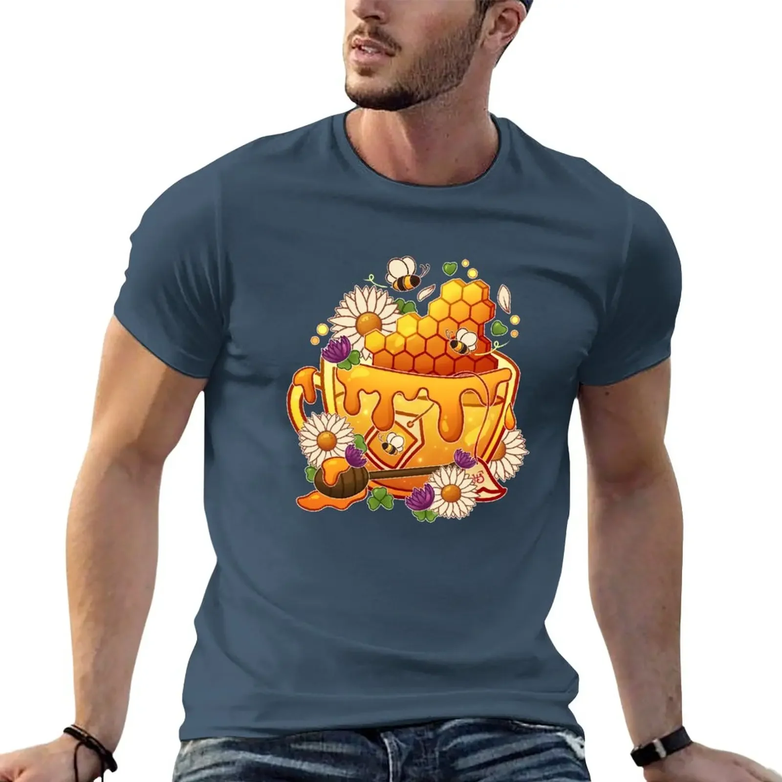 

New Honeycomb Teacup T-Shirt T-shirt for a boy plus size tops mens tall t shirts