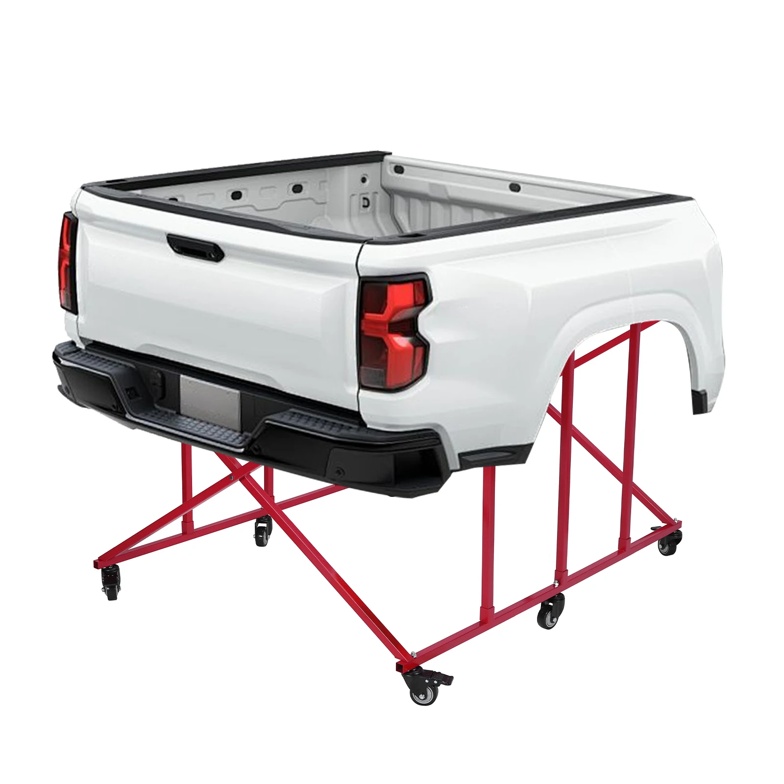

Large Auto Body Truck Bed Cart W/6 Wheels Movable Auto Parts Transporter 800lbs Weight Capacity for Car Storage & Workshop