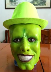 Luxury Latex Famous Movies The Mask Jim Carrey Male Mask Mens Fancy Dress Superhero Comic Adults Costume Accessories Toy Mask