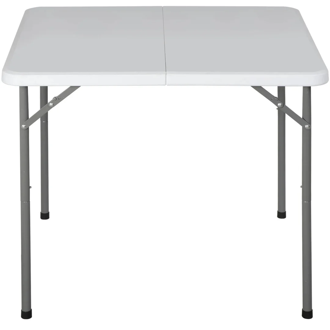 3 Foot Square Folding Card Table Indoor Outdoor Plastic Table w/Carrying Handle