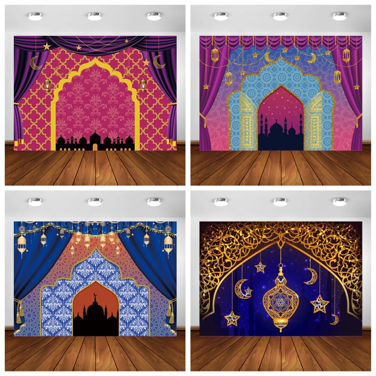 

Arab Aladdin Jasmine Gold Mosque Background Cloth Princess Birthday Party Photo Background Photography Prop Decoration Banner