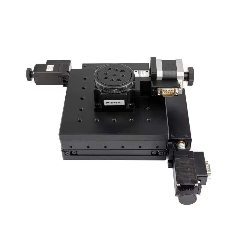 Fasi motorizzate a 3 assi XY + rotazione Tabella di spostamento multiasse XY (15MM) R(diametro60mm)