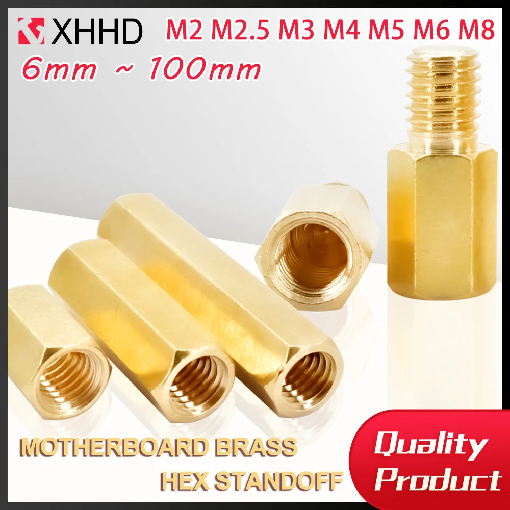 M2 M2.5 M3 M4 M5 M6 M8 Motherboard Brass Hex Standoff PCB Spacer  Copper Pillar Hexagon Bolt Screw PC Board Standoff Column Stud