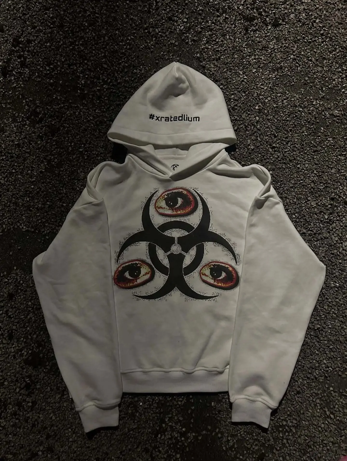 Y2k ファッション ゴシック レトロ トレンディ 原宿 インスタイル パーソナライズされたプリント パーカー パーカー スウェットシャツ 秋/冬 ユニセックス トップ