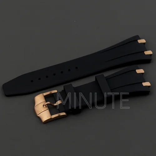 Correa de reloj NH35, pulsera de goma para caja Royal Oak, accesorios de reloj DIIY de alta calidad, correa de reloj de 26mm en negro, blanco, verde y azul