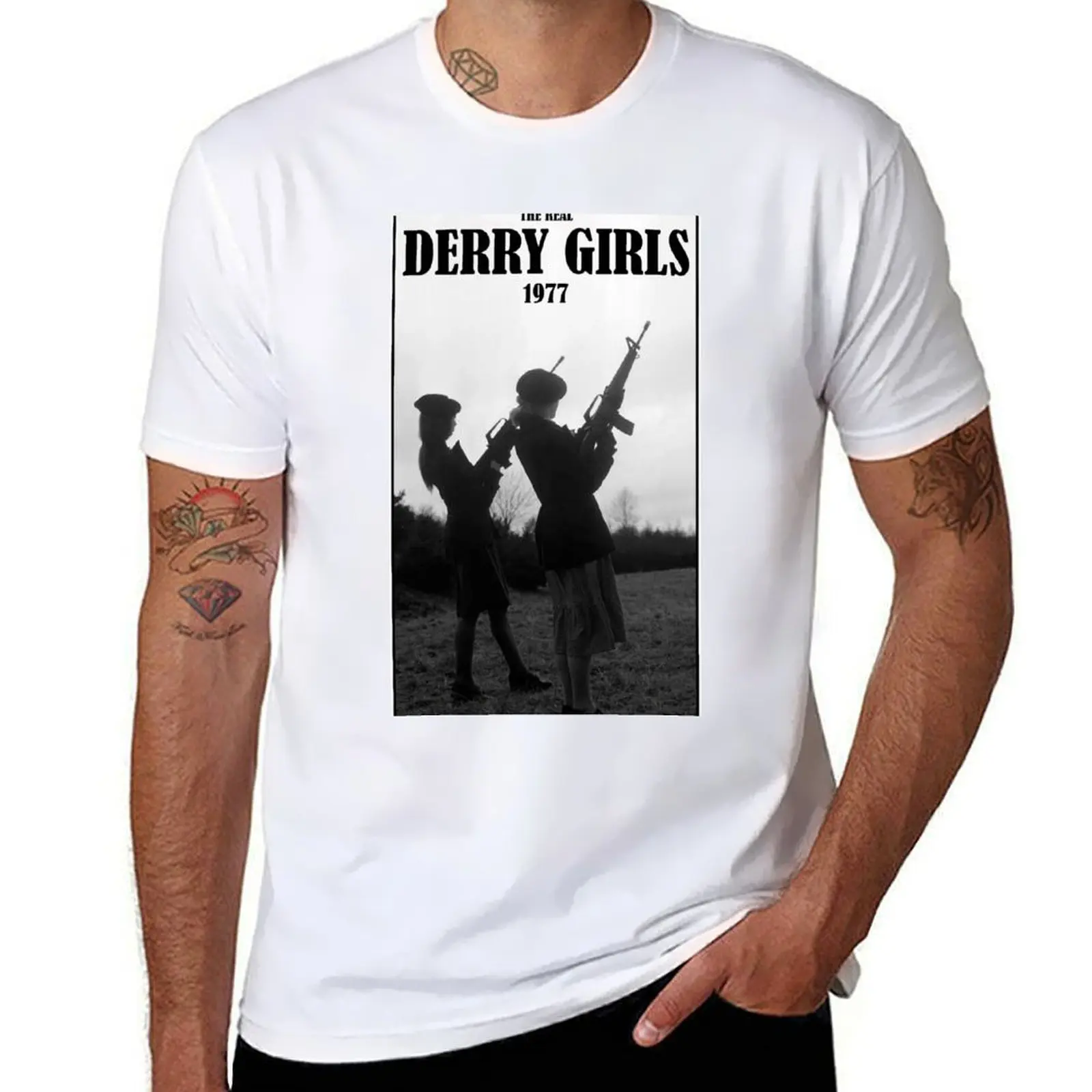 

The Real Derry Girls 1977 T-Shirt cotton t shirts man 100% man t shirt cotton T-Shirt