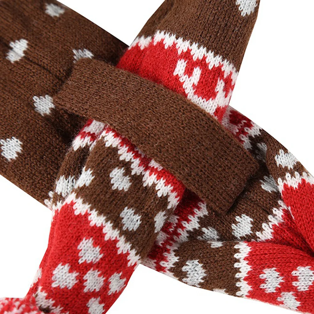 

Pet Scarf Christmas Dog Neckerchief Size S Comfortable Winter Warm Neckwear for Small Pets Holiday Party Christmas Pet Scarf